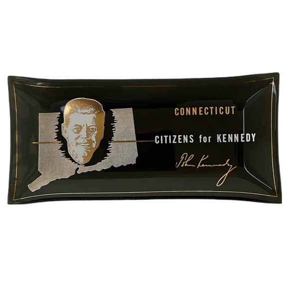 Vintage 1960 Campaign Citizens For John F Kennedy Hartford Connecticut Ashtray - Picture 1 of 4